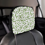 Hand drawn sketch style green Chili peppers patter Car Headrest Cover