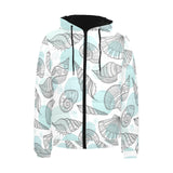 Shell polynesian tribal Men's Padded Hooded Jacket
