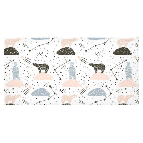 Polar bears star poka dot pattern Tablecloth