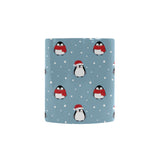 Cute penguin christmas snow pattern Morphing Mug Heat Changing Mug