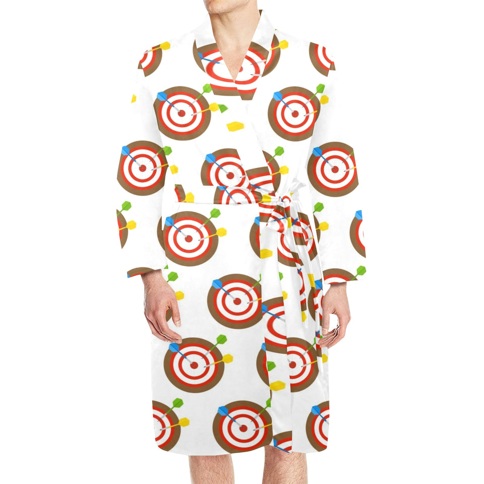 Darts Pattern Print Design 04 Men's Long Sleeve Belted Night Robe