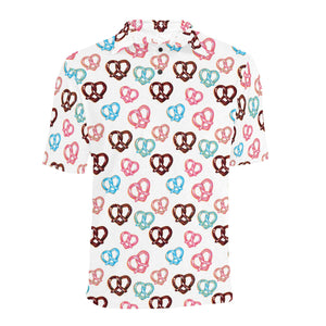 Pretzels Pattern Print Design 04 Men's All Over Print Polo Shirt