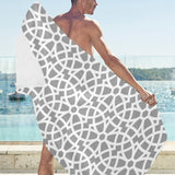 arabic gray pattern Beach Towel