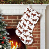 Horses running pattern background Christmas Stocking