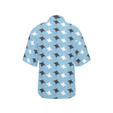 Stingray Pattern Print Design 03 Women's All Over Print Hawaiian Shirt