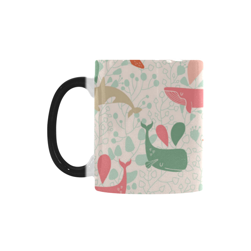 Cute whale pattern Morphing Mug Heat Changing Mug