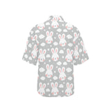 Rabbit cloud Pattern Women's All Over Print Hawaiian Shirt