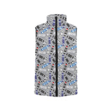 Skate Board Pattern Print Design 03 Men's Padded Vest