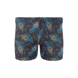 Beautiful peacock feather pattern Men's Swimming Trunks
