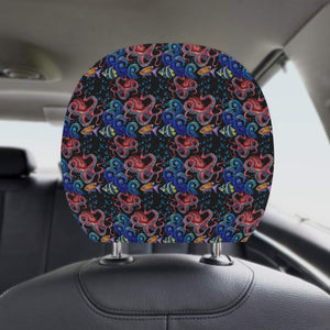 Octopus sea wave tropical fishe pattern Car Headrest Cover