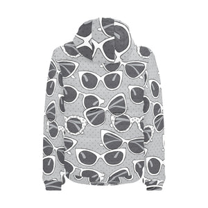 Sun Glasses Pattern Print Design 04 Men's Padded Hooded Jacket