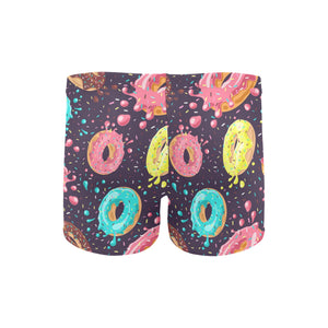 Colorful donut glaze pattern Men's Swimming Trunks