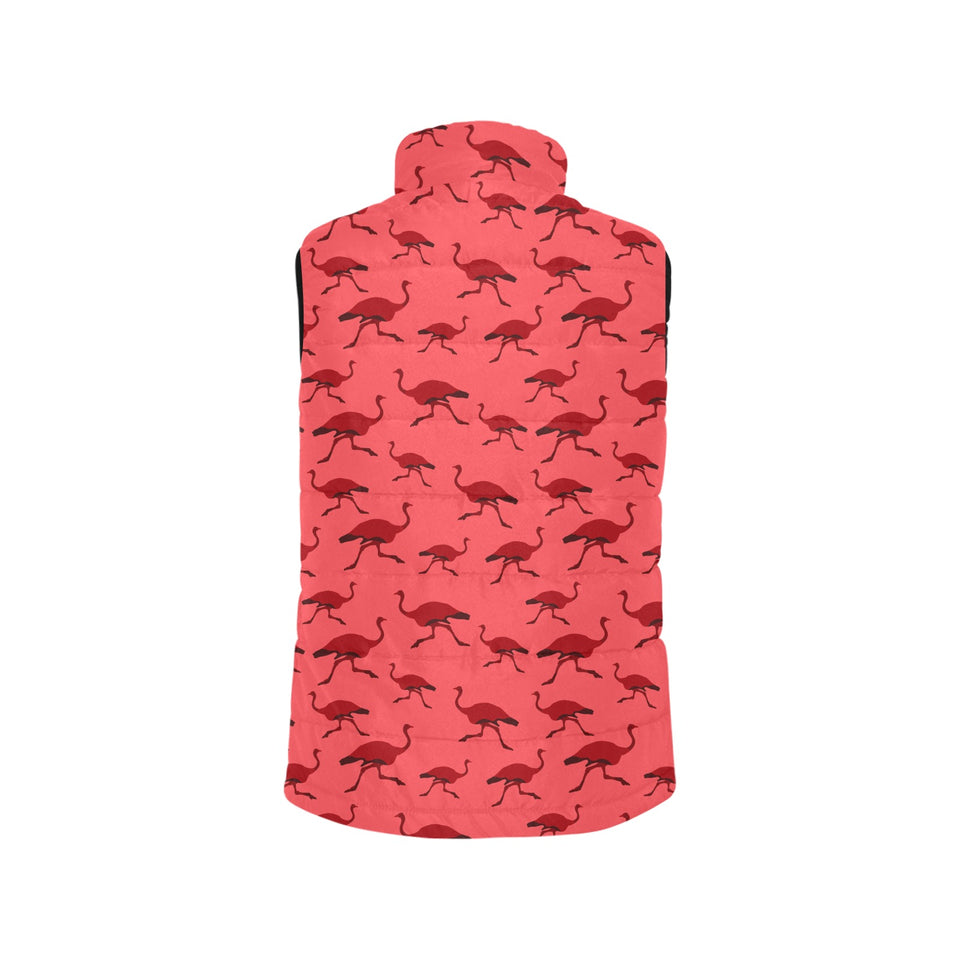 Ostrich Pattern Print Design 03 Men's Padded Vest