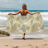 Ginkgo leaves design pattern Beach Towel