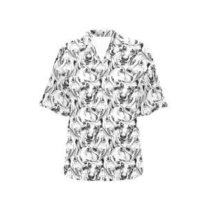 Greyhound Pattern Print Design 01 Women's All Over Print Hawaiian Shirt