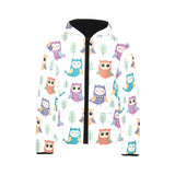 Cute owl pattern Kids' Boys' Girls' Padded Hooded Jacket