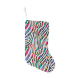 Colorful zebra skin pattern Christmas Stocking