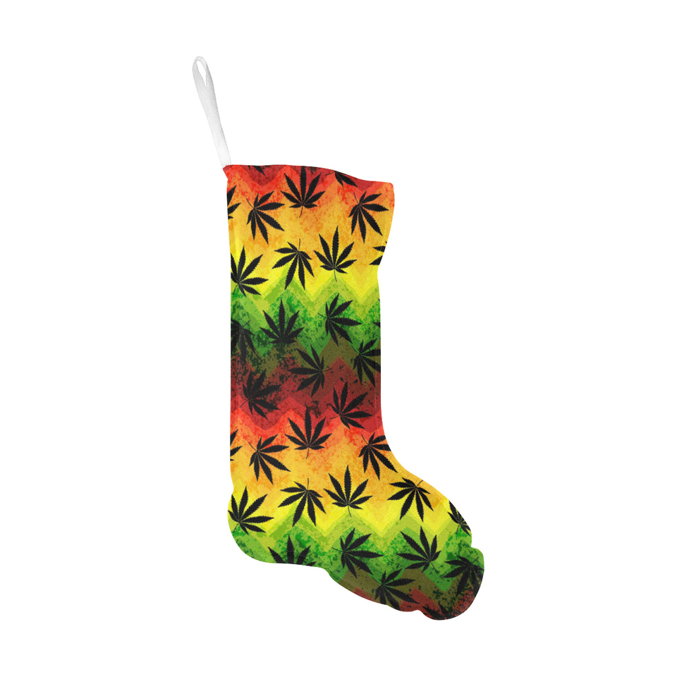 Canabis Marijuana Weed Pattern Print Design 03 Christmas Stocking