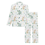 Cute Rhino pattern Men's Long Pajama Set