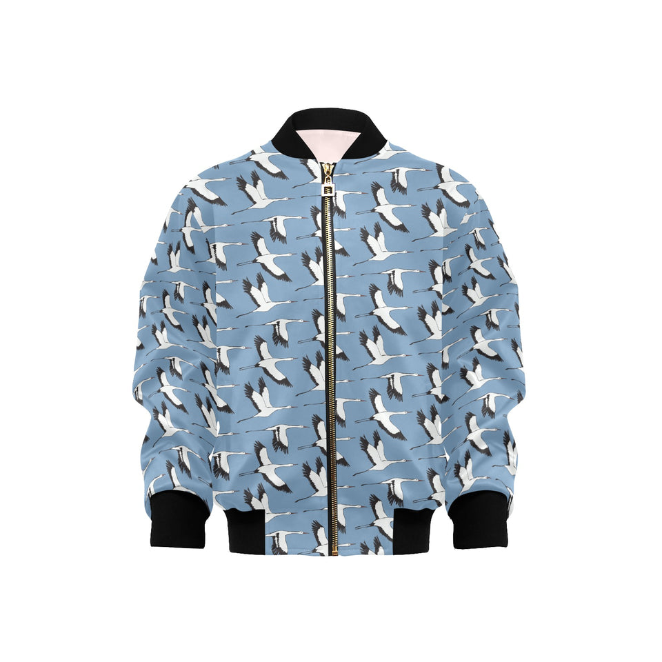 Seagull Pattern Print Design 04 Kids' Boys' Girls' Bomber Jacket