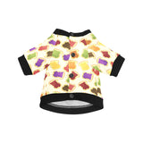 Bread Toast Pattern Print Design 02 All Over Print Pet Dog Round Neck Fuzzy Shirt