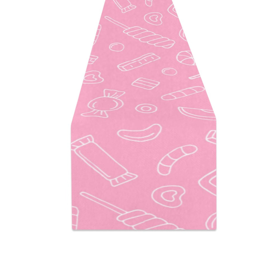 Sweet candy pink background Table Runner