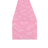 Sweet candy pink background Table Runner