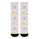 colorful unicorn rainbow heart pattern Crew Socks