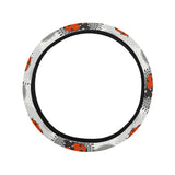 Ladybug Pattern Print Design 05 Car Steering Wheel Cover