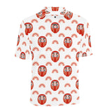 Daruma japanese wooden doll design pattern Men's All Over Print Polo Shirt