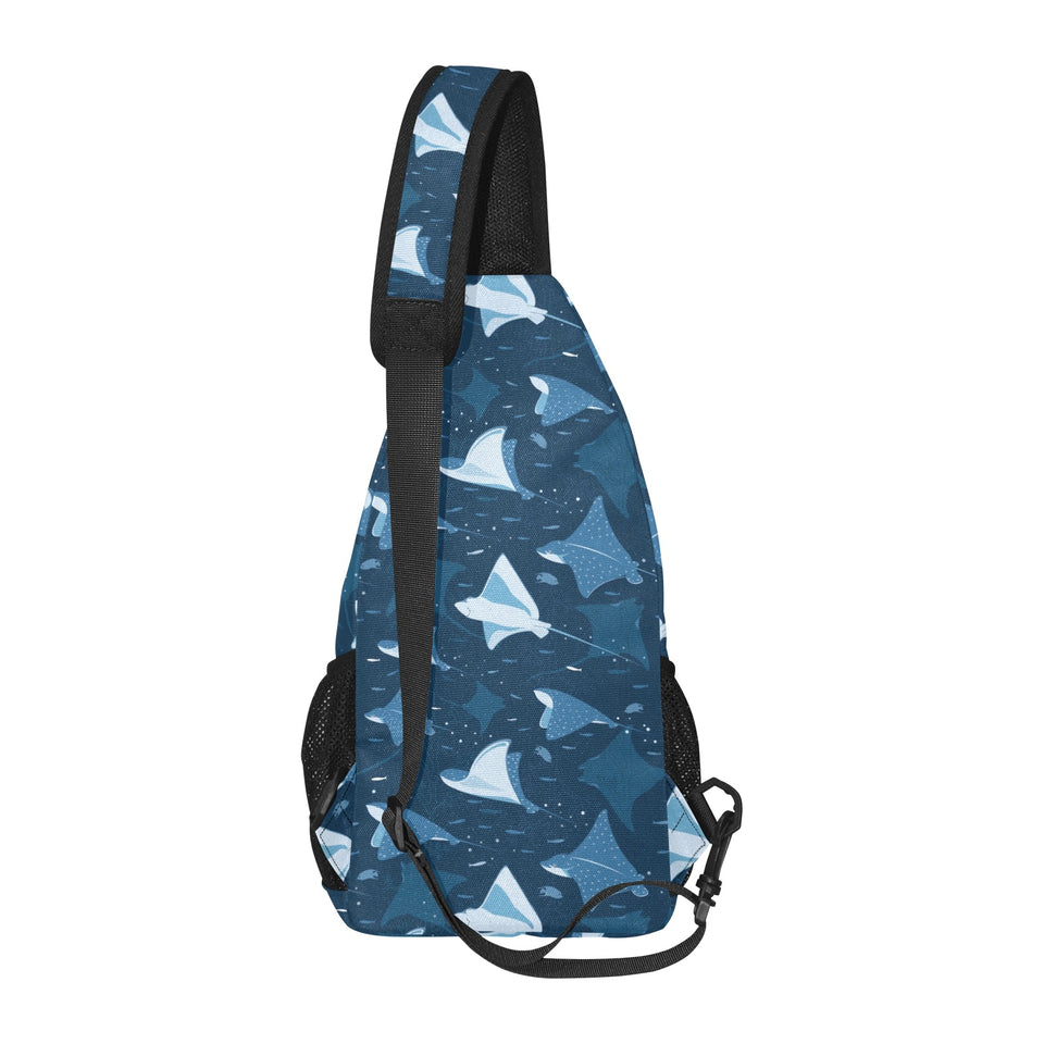 Stingray Pattern Print Design 04 All Over Print Chest Bag