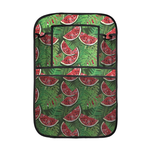 Watermelons tropical palm leaves pattern backgroun Car Seat Back Organizer
