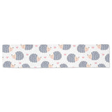 Hedgehog Pattern Print Design 04 Table Runner