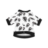 Ninja pattern plaid background All Over Print Pet Dog Round Neck Fuzzy Shirt