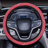 Skate Board Pattern Print Design 01 Car Steering Wheel Cover