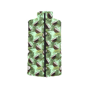 Coconut Pattern Print Design 02 Men's Padded Vest