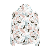 cute mermaid pattern Men's Padded Hooded Jacket