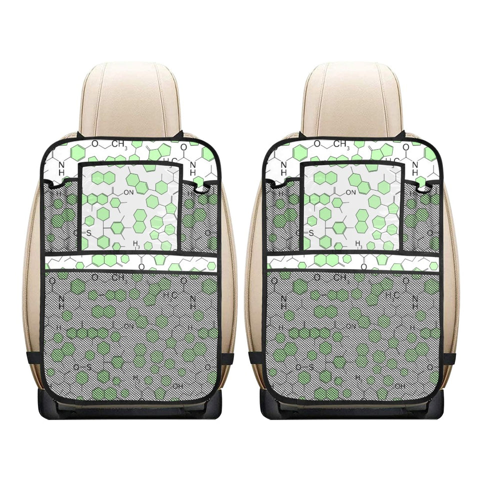 Chemistry Periodic Table Pattern Print Design 03 Car Seat Back Organizer