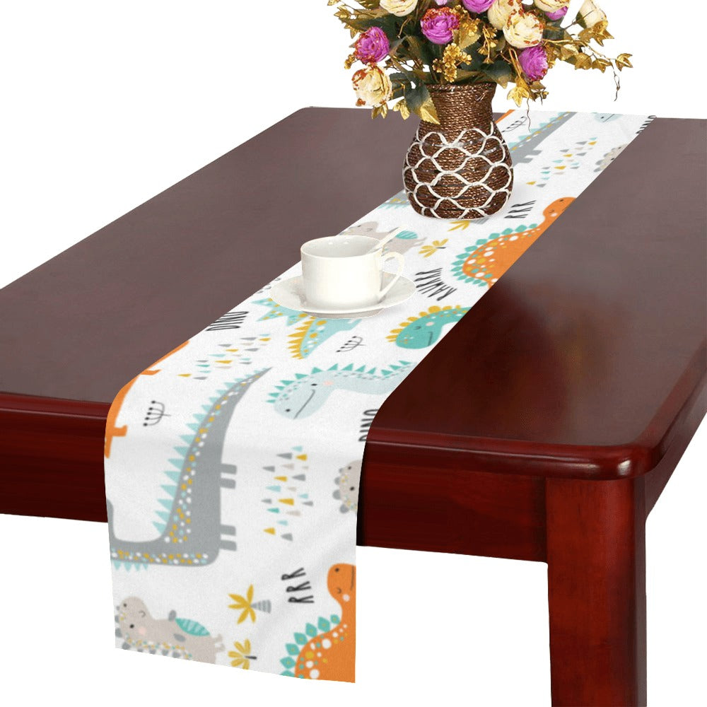 Cute funny kids dinosaurs pattern Table Runner