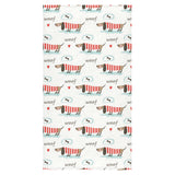 Cute dachshund bone pattern Bath Towel