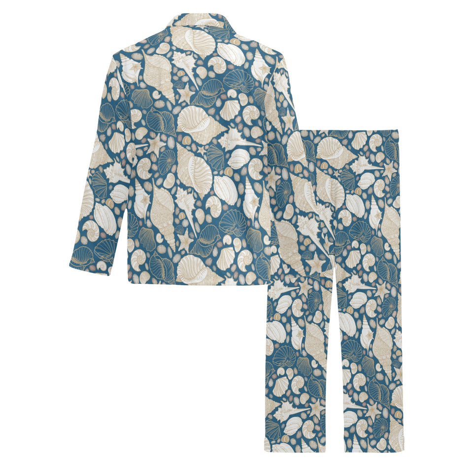 Sea turtle Polynesian Tribal design pattern Men's Long Pajama Set