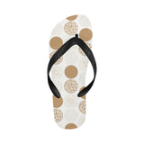 Gold Texture mushroom pattern Unisex Flip Flops