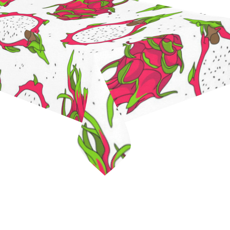 dragon fruits white background Tablecloth