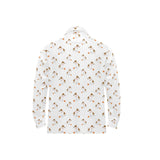 Jack Russel Pattern Print Design 05 Men's Long Sleeve Polo Shirt
