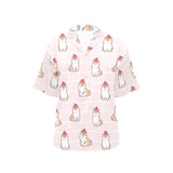 Cute Shiba Inu Dog Apple pattern Women's All Over Print Hawaiian Shirt