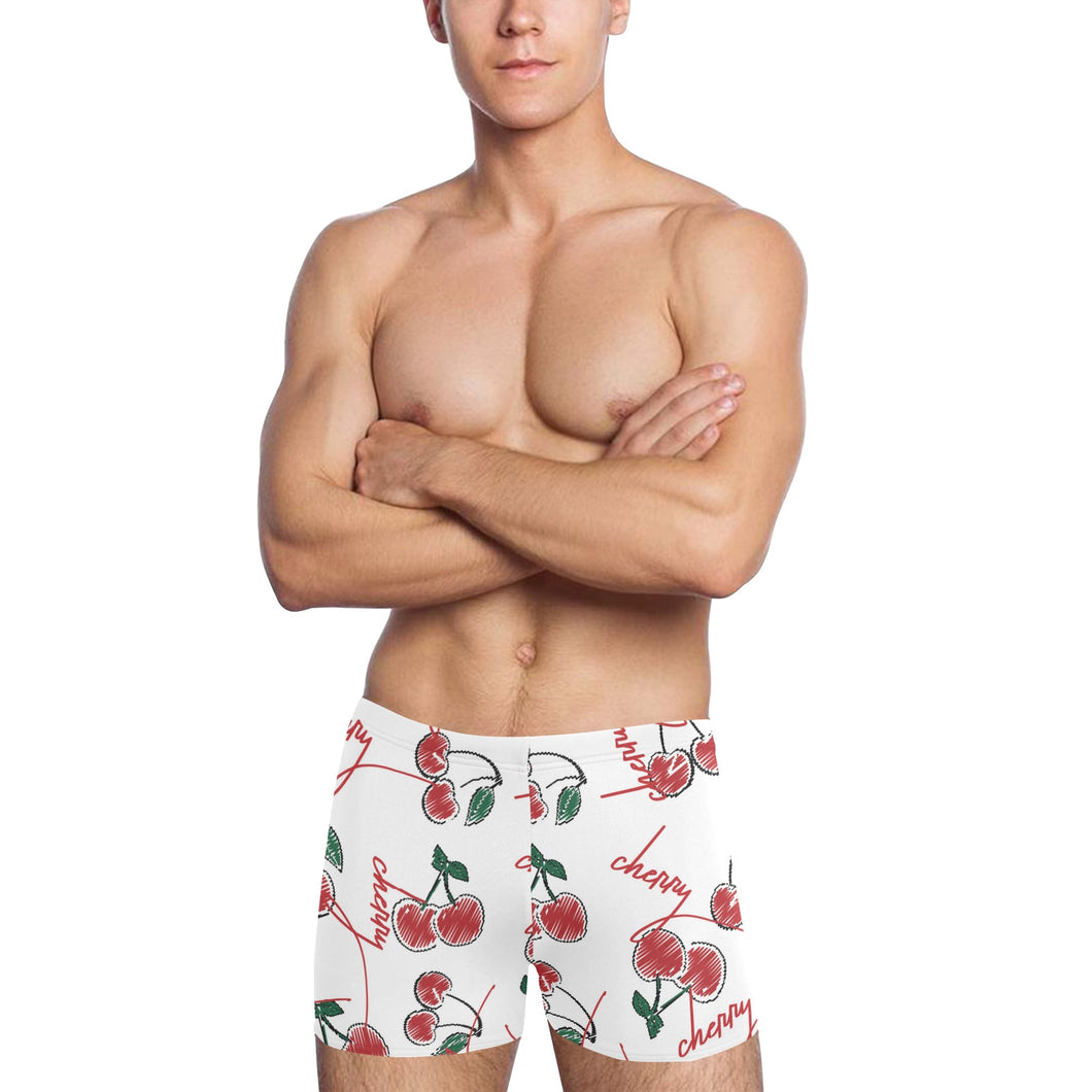 Hand drawn cherry pattern Men's Swimming Trunks