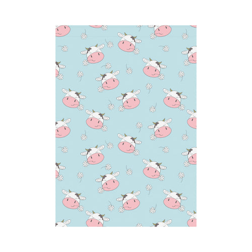 Cute cow flower pattern House Flag Garden Flag