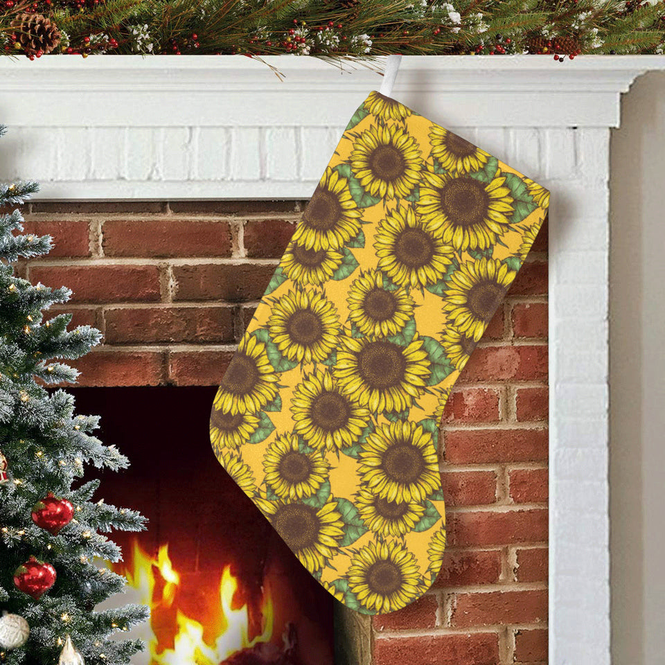 Sunflower pattern Christmas Stocking