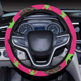 Alien Pattern Print Design 03 Car Steering Wheel Cover