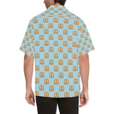 Pretzels Pattern Print Design 03 Men's All Over Print Hawaiian Shirt (Model T58)